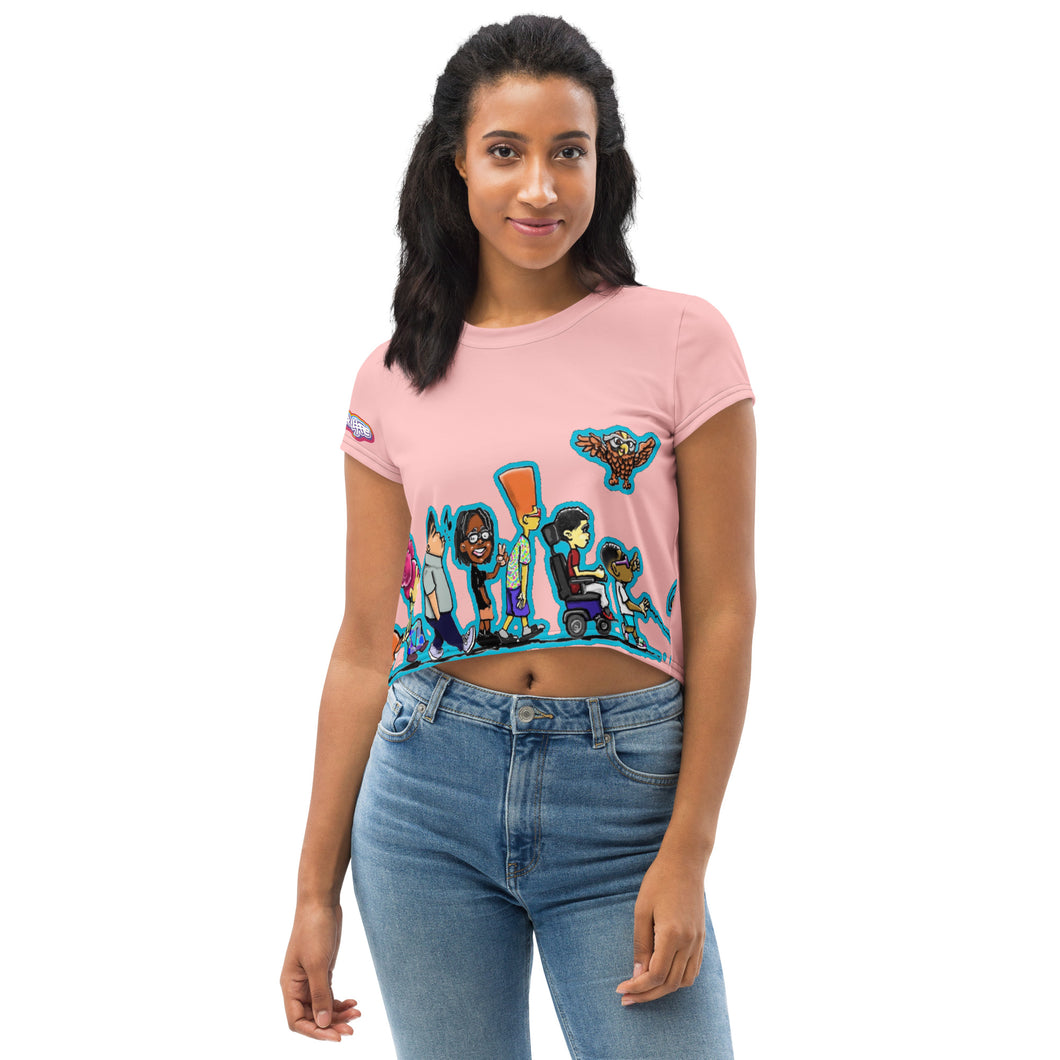 Eric and the Gang All-Over Print Crop Tee