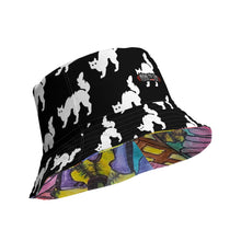 Load image into Gallery viewer, BLACK KAT Reversible bucket hat
